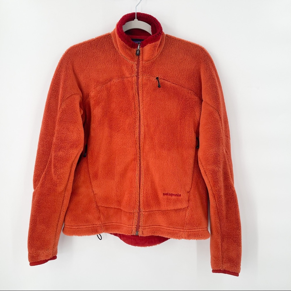 Patagonia Retro x Fleece Zip Up Jacket Orange & Red Women’s Size Medium